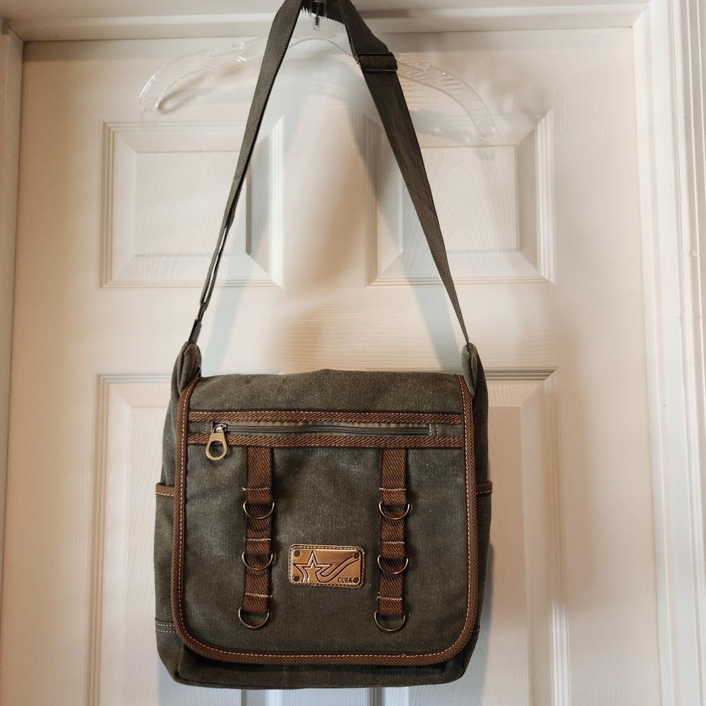 Cuban Canvas Messenger Bag